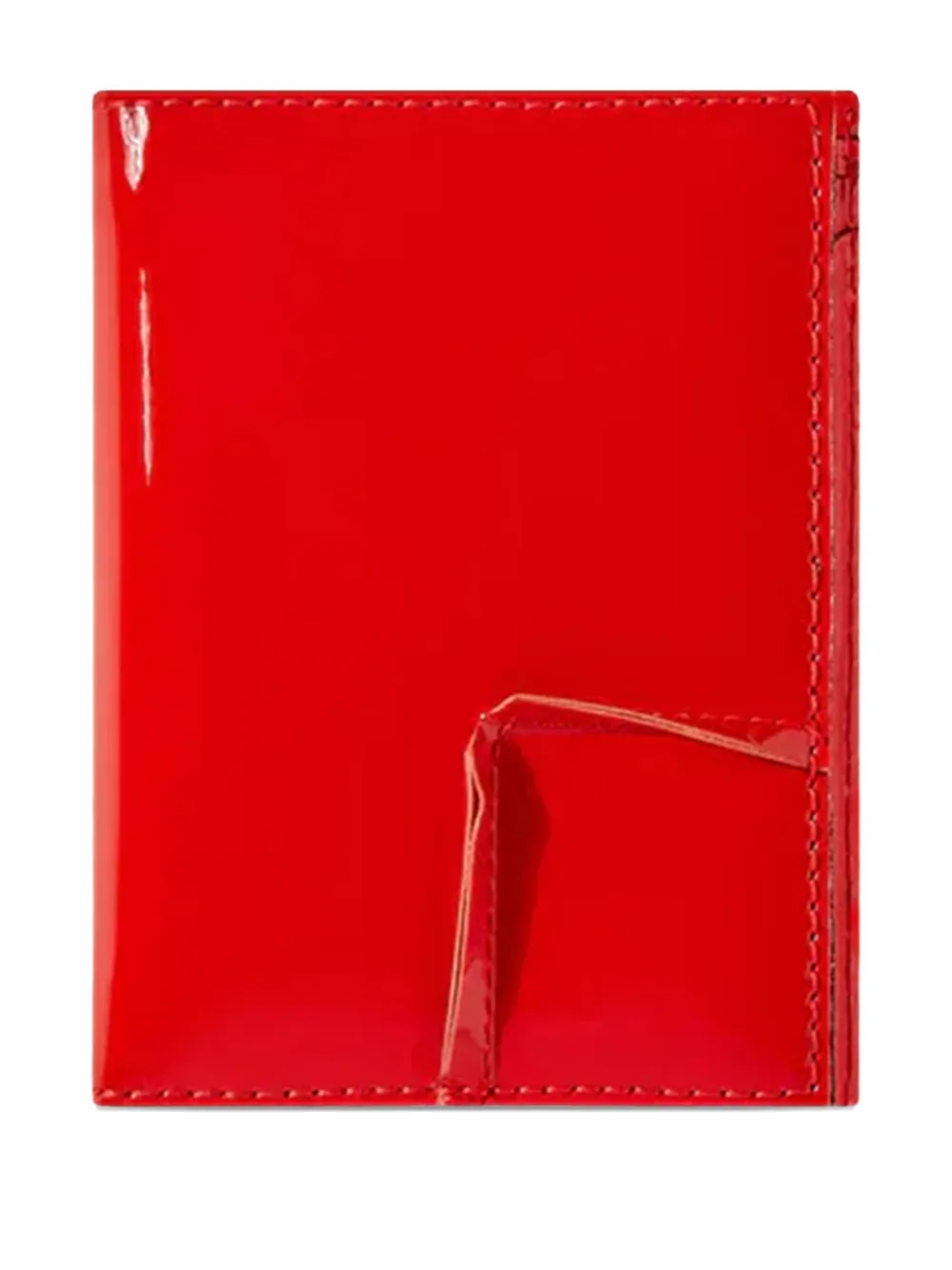 Comme Des Garçons Wallet Portemonnee met naden Rood
