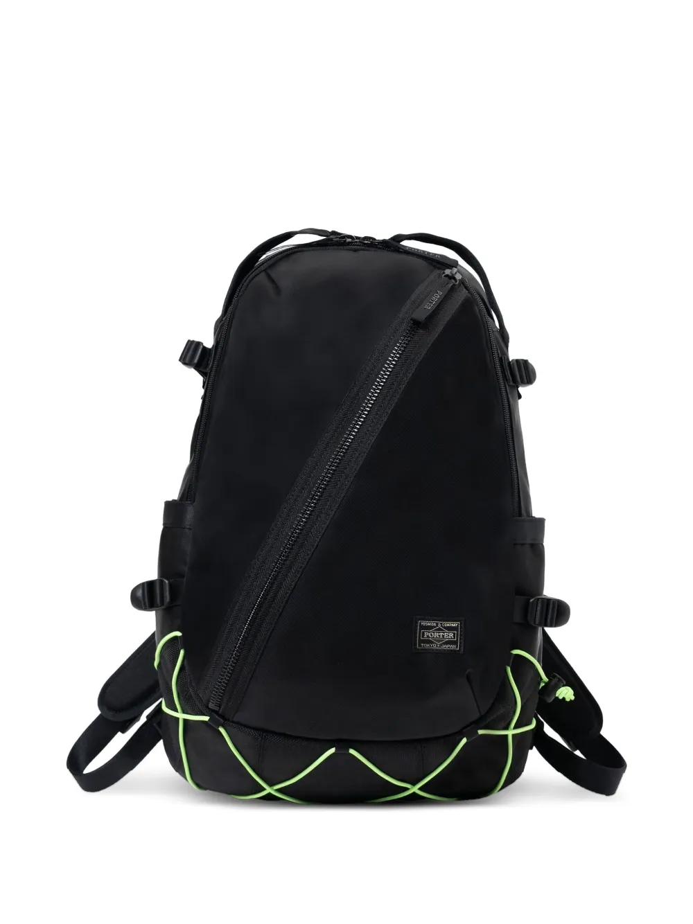 Porter-yoshida & Co Things Diagonal-zip Cross-strap Backpack In Black