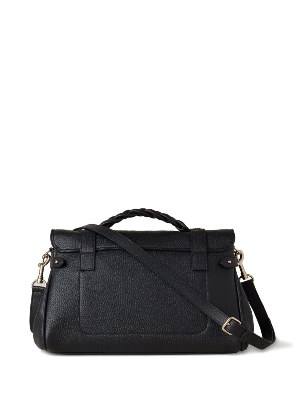 Mulberry mini Alexa braided-handle leather shoulder bag Zwart