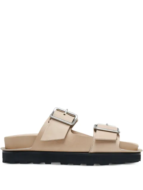 Jil Sander double-buckle leather sandals
