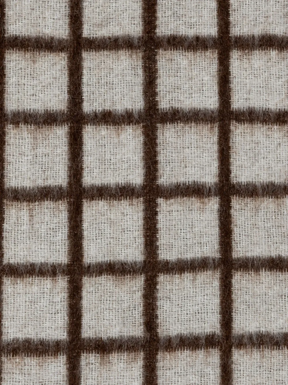Blacksaw Grid-pattern Blanket (200cm X 150cm) In Brown
