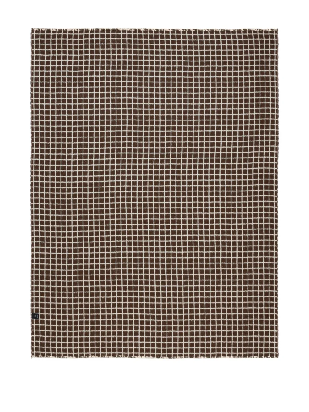 BLACKSAW grid-pattern blanket (200cm x 150cm) | Brown | Image 1