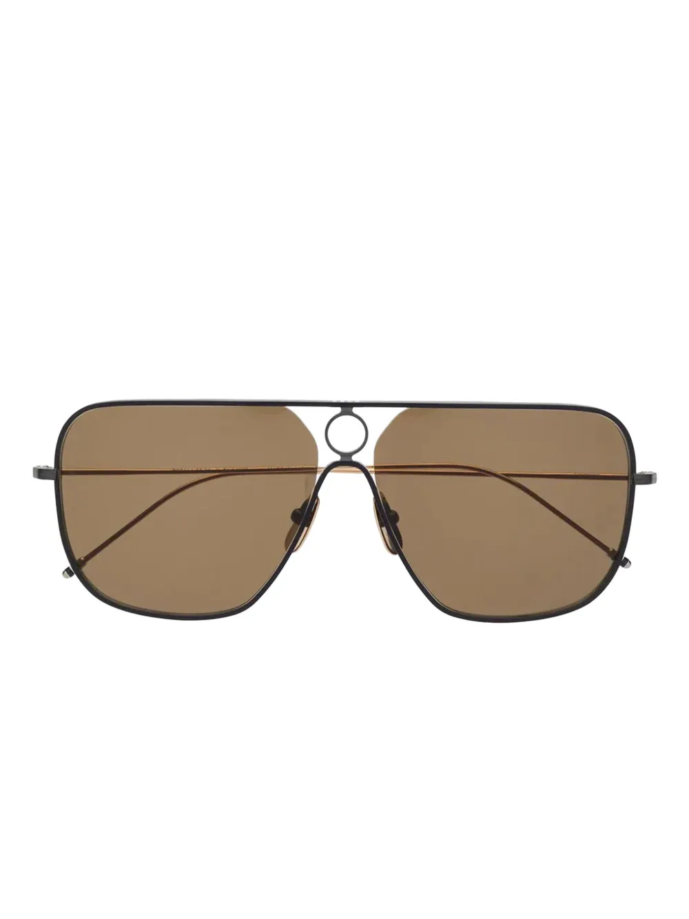 Thom Browne Occhiali da sole squadrati - Nero