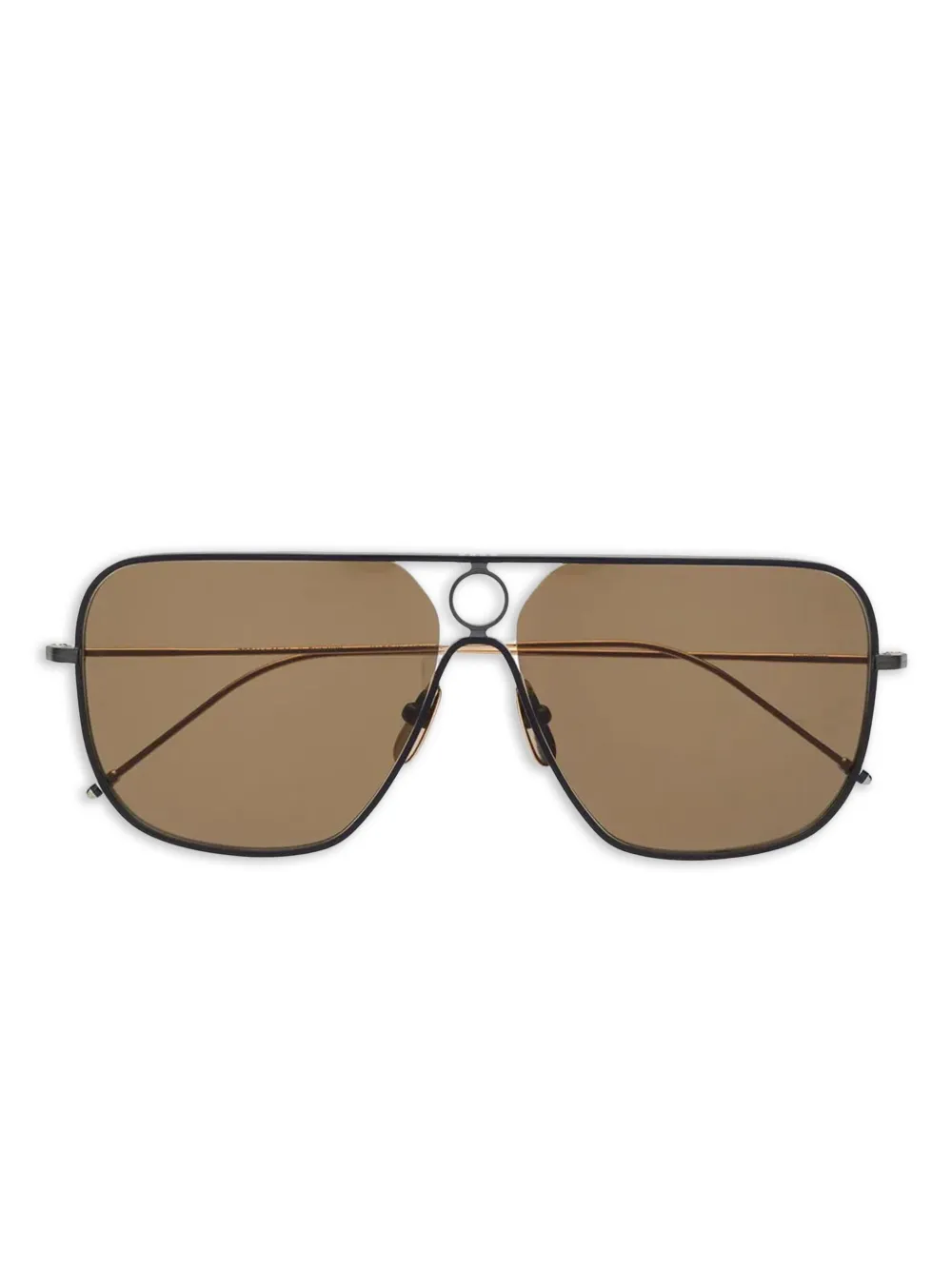 Thom Browne Eyewear Zonnebril met vierkant montuur Zwart