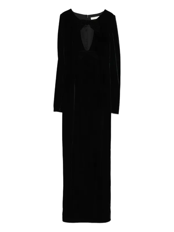 Alessandra Rich リボンディテール ベルベットドレス | ブラック