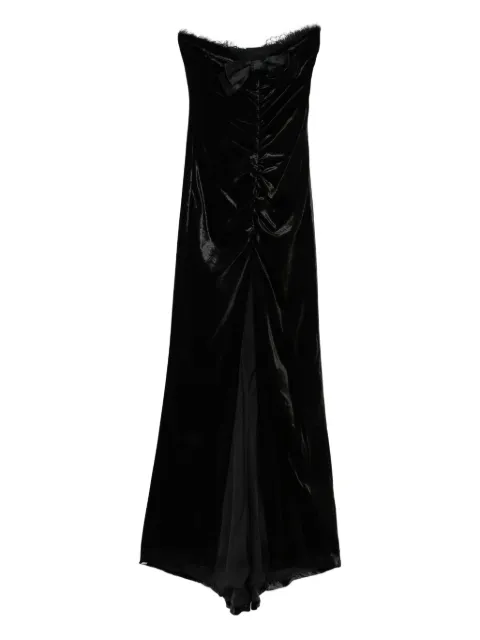 Alessandra Rich bow-detail velvet gown