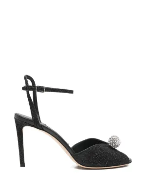 Manolo Blahnik スリングバック サンダル | ブラック | FARFETCH JP