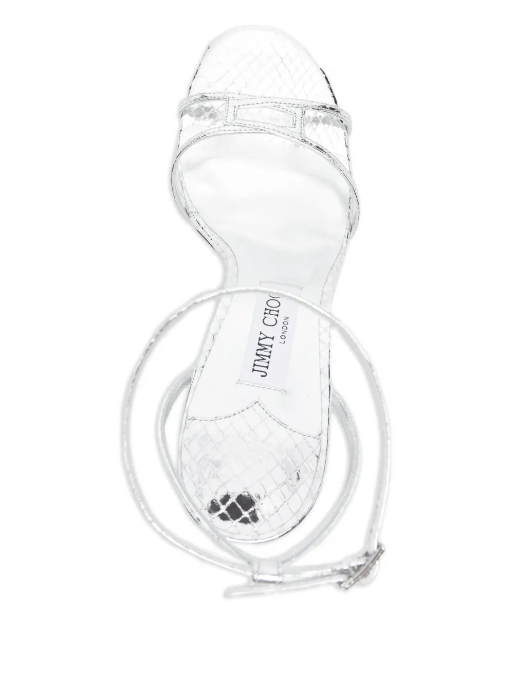 Jimmy Choo Leo 100mm sandalen Zilver