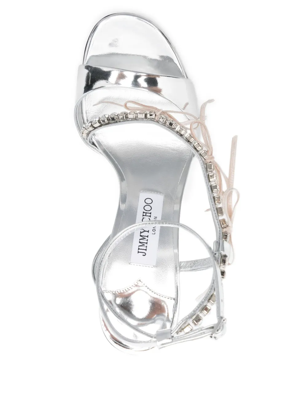 Jimmy Choo 100mm Lula Sandals In Silver