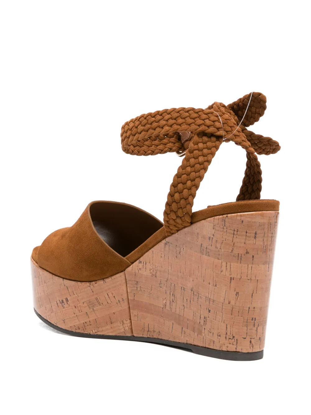Jimmy Choo suede wedge-heel sandals Bruin