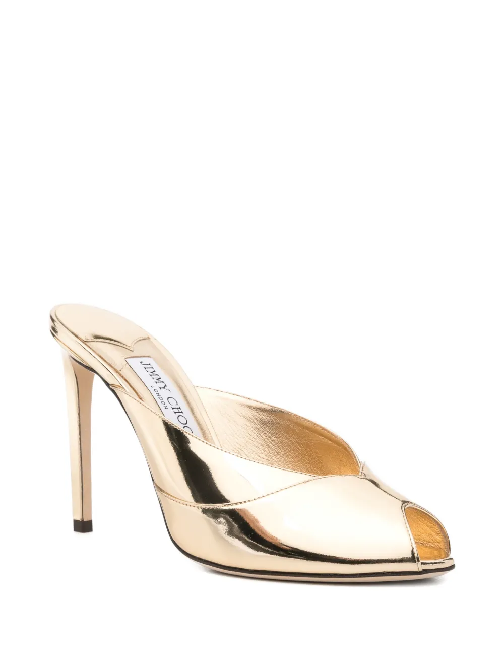 Jimmy Choo Brigitte peep-toe mules Goud