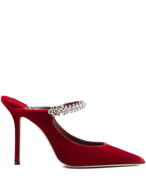 Jimmy Choo Bing 100 crystal-embellished mules