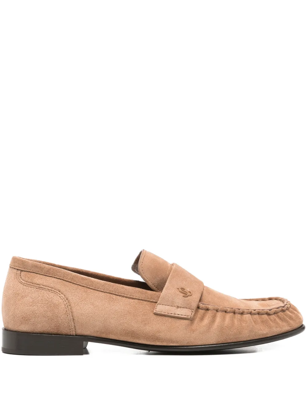 Jimmy Choo Ellis Suede Loafers In Neutral