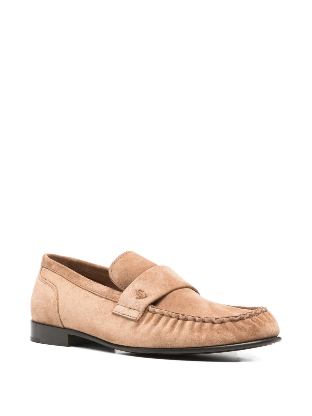 Jimmy Choo Ellis Suede Loafers In Neutral