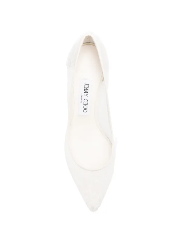 Jimmy Choo Romy ポインテッドトゥ パンプス | ホワイト | FARFETCH JP