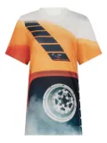 Rabanne printed button-detail T-shirt - White