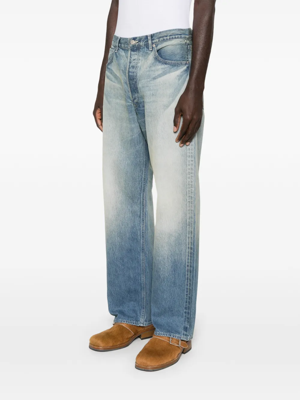  Auralee Selvedge Faded-wash Jeans - Blue 