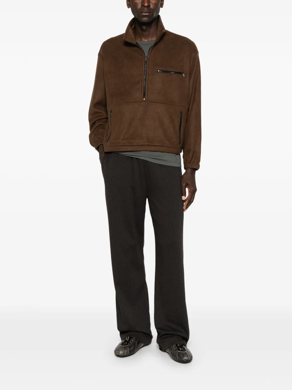 Auralee sudadera texturizada con medio cierre | Sudaderas | Image 2