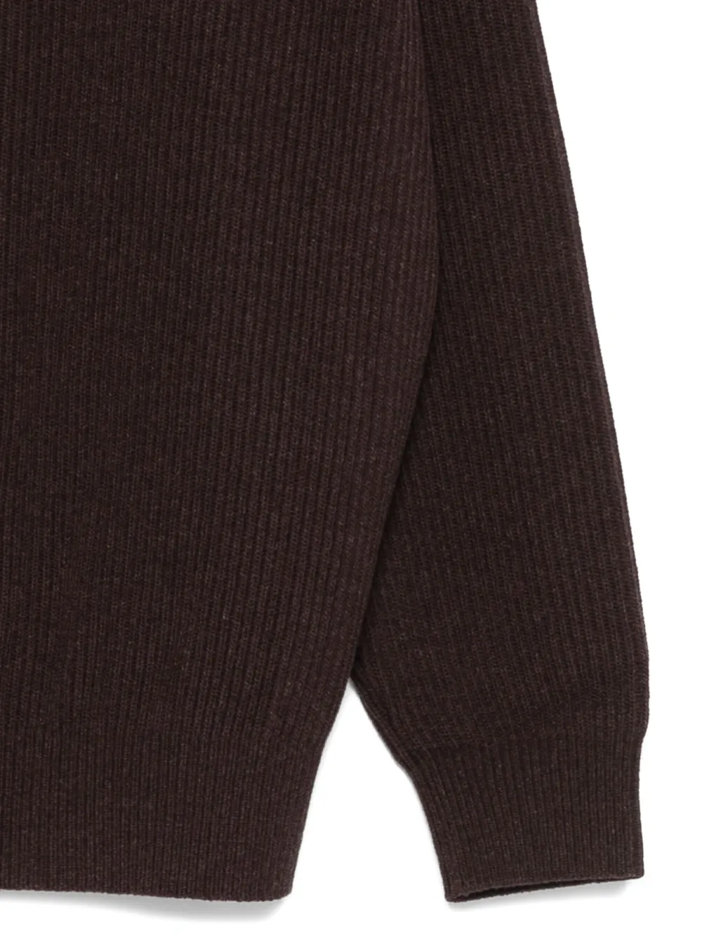 Auralee Ribb-knit Turtleneck Sweater In Brown