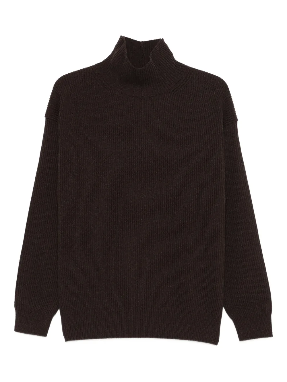 Auralee Ribb-knit Turtleneck Sweater In Brown