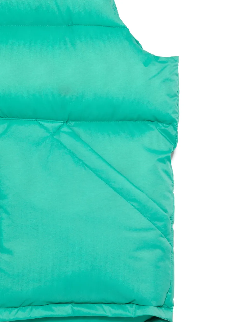 Auralee Ripstop Padded Gilet In Green