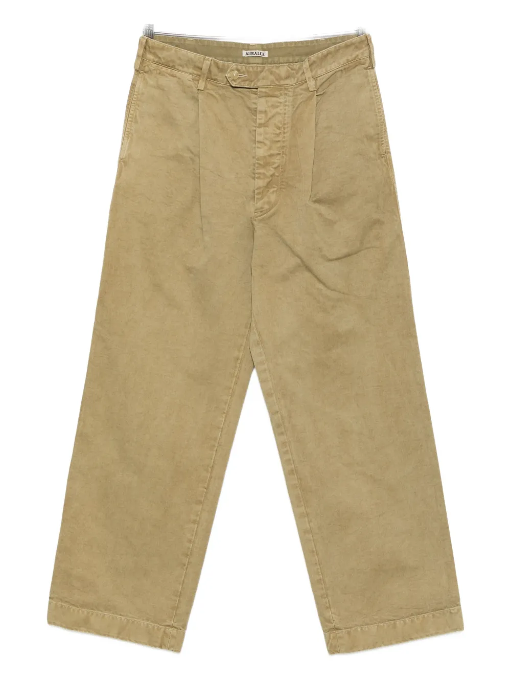 Auralee Product Dyed Finx Chino Narrow Pants In Brown
