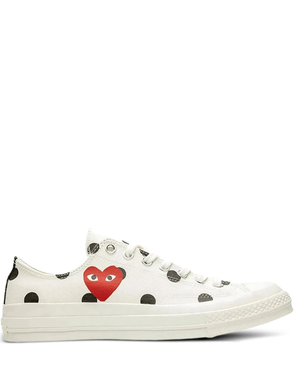 Comme Des Garçons Play X Converse Polka-dot Sneakers In White