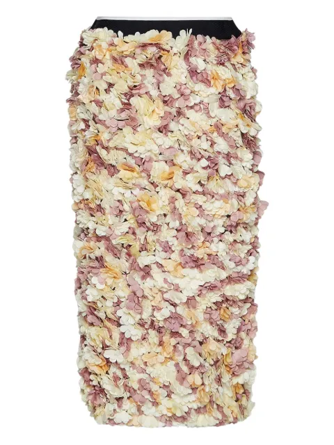 Marni flower-embellished midi skirt