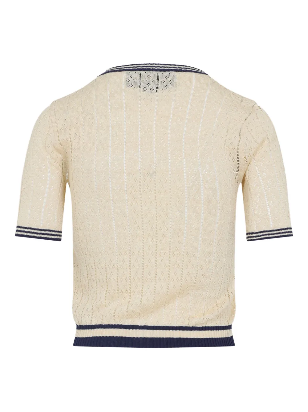 Valentino Garavani embroidered-pocket short-sleeve cardigan Beige
