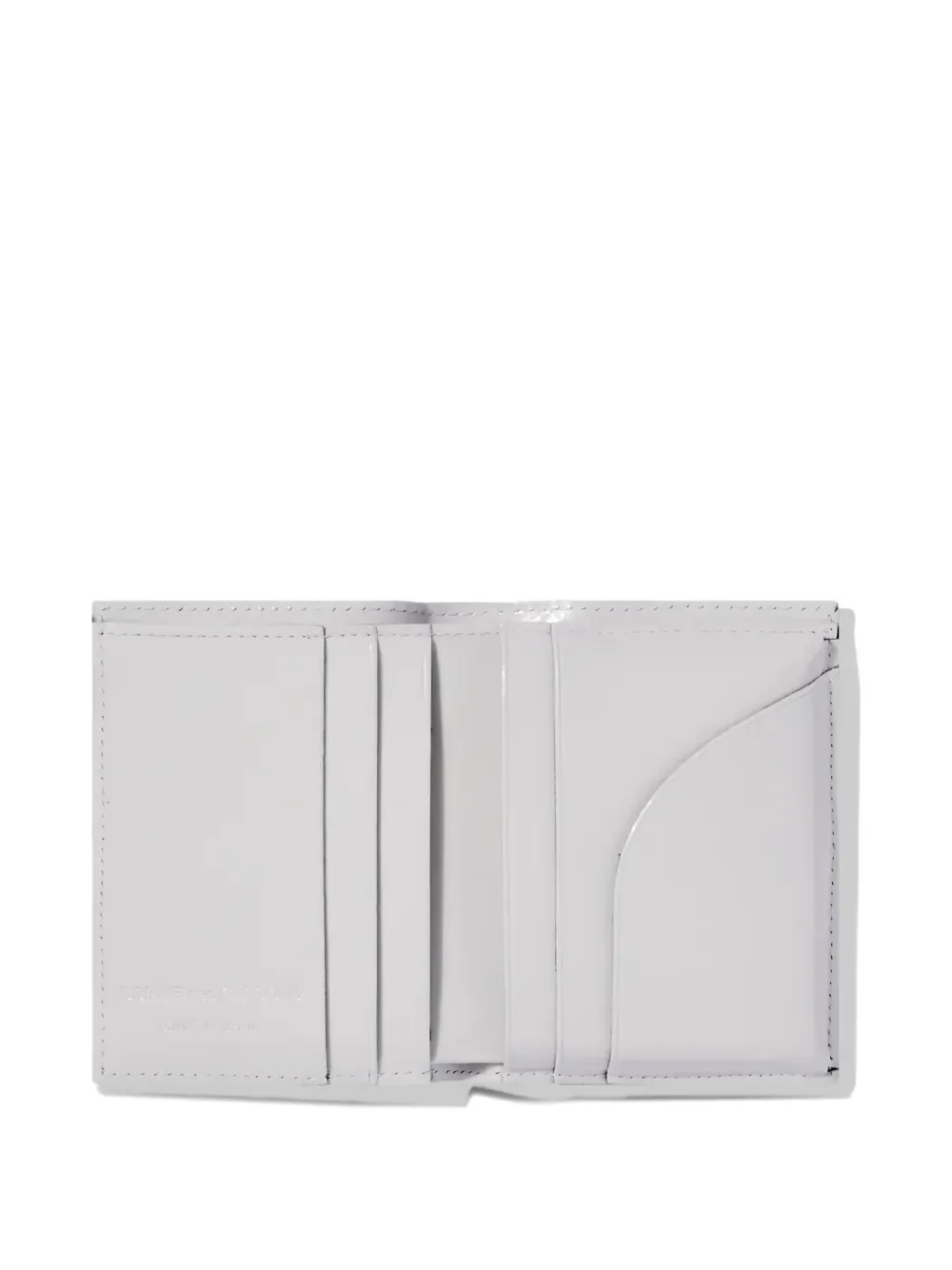 Comme Des Garçons Reversed Leather Wallet In White