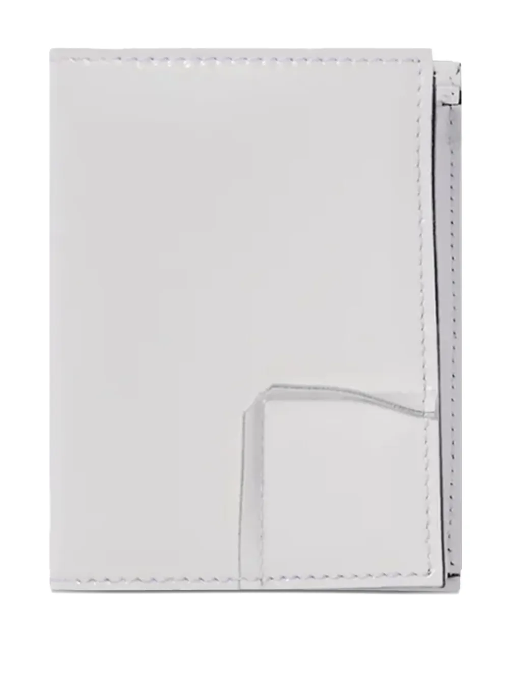 Comme Des Garçons Reversed Leather Wallet In White