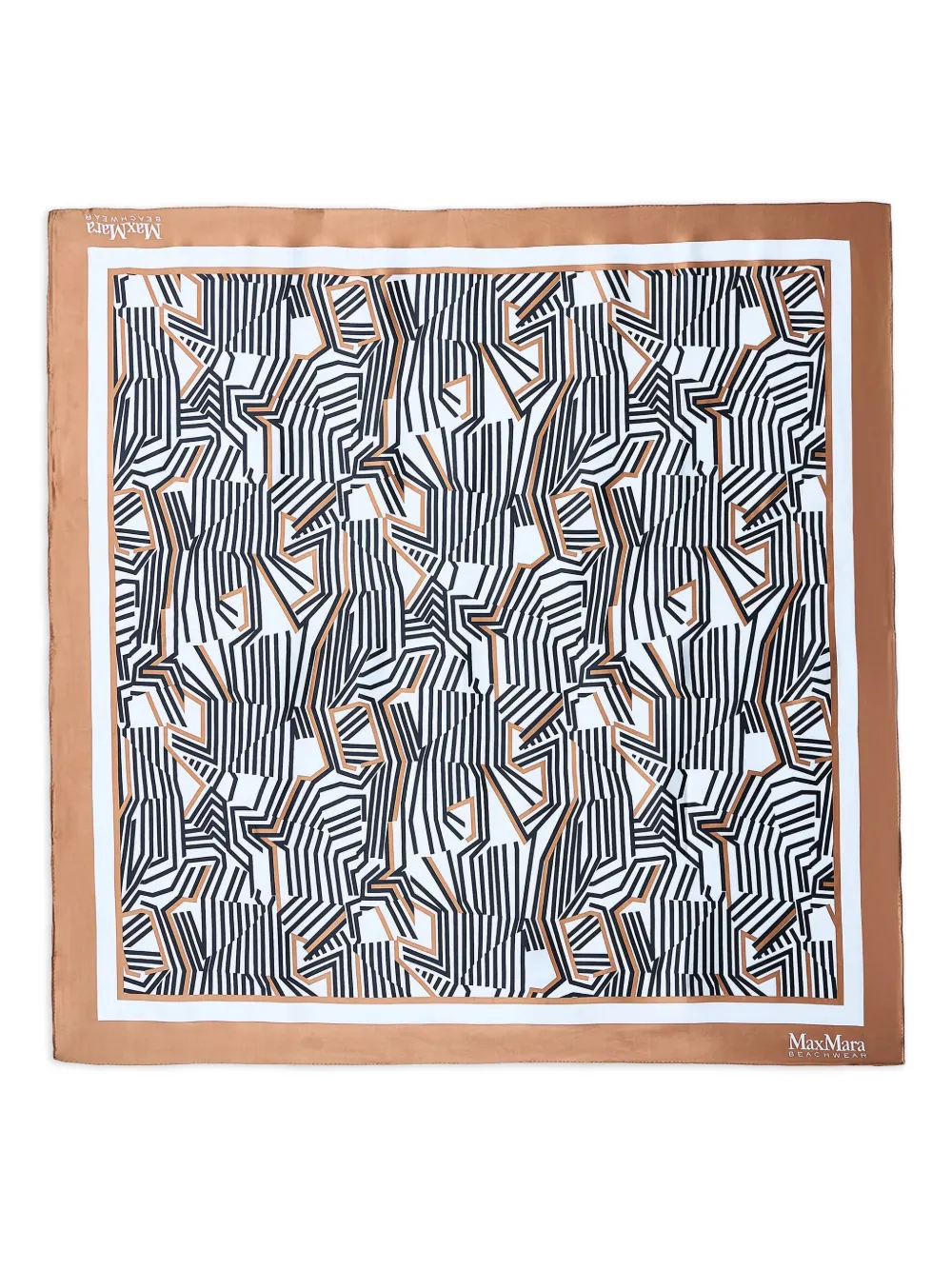 Max Mara geometric-print scarf | Brown | Image 1