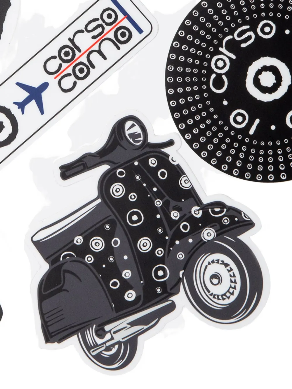 Fpm Milano X 10 Corso Como Luggage Stickers (pack Of Six) In White