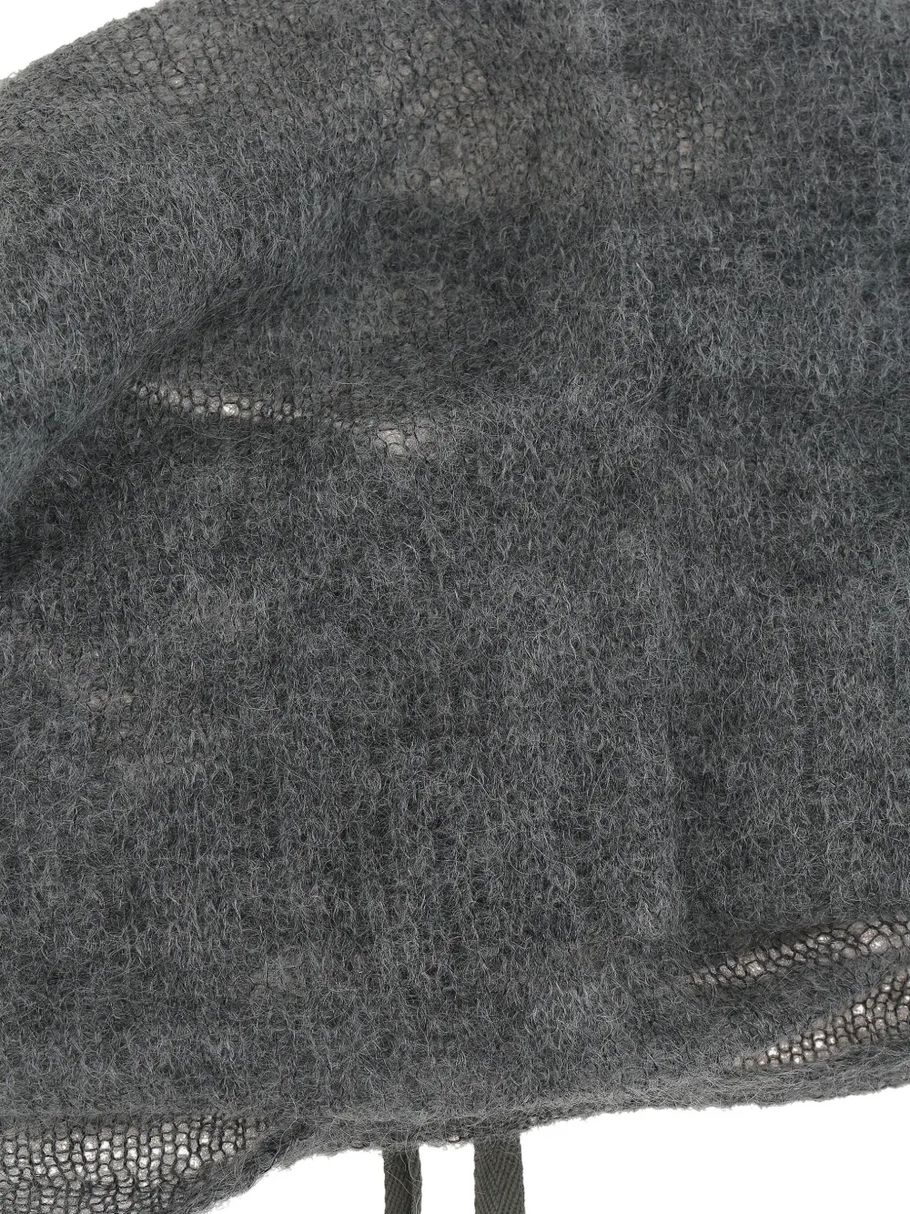 Ann Demeulemeester Sjaal met gesmockt detail Grijs