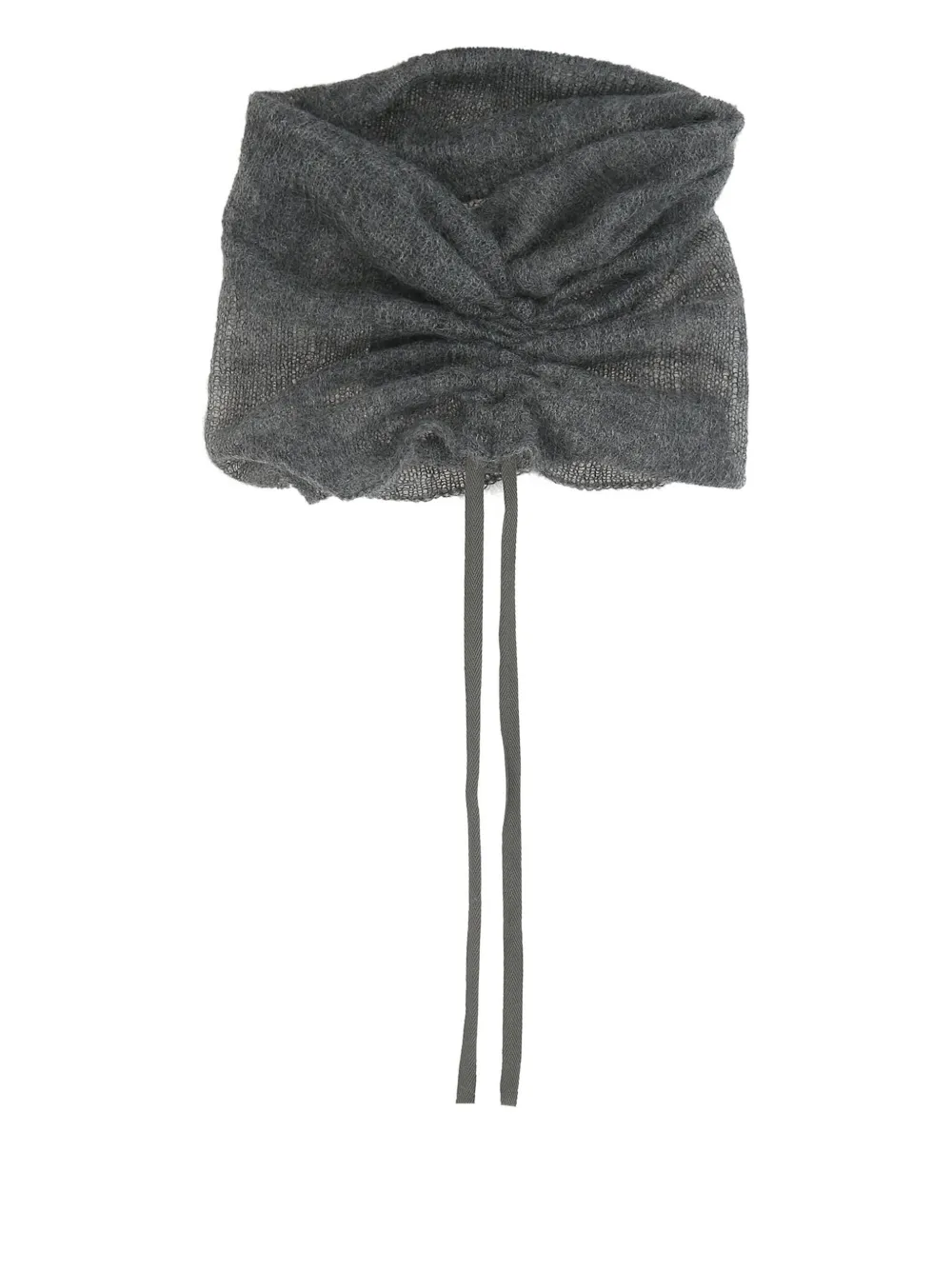 Ann Demeulemeester Sciarpa con arricciatura - Grigio