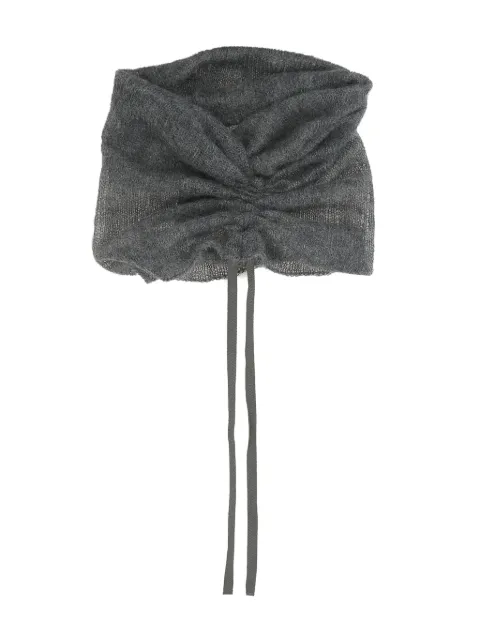 Ann Demeulemeester mascada con detalle fruncido
