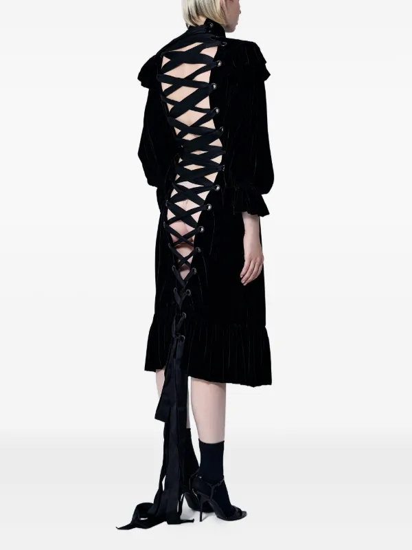 balenciaga black lace dress Balenciaga Paneled Stretch-lace Mini Dress - Women - Black Dresses