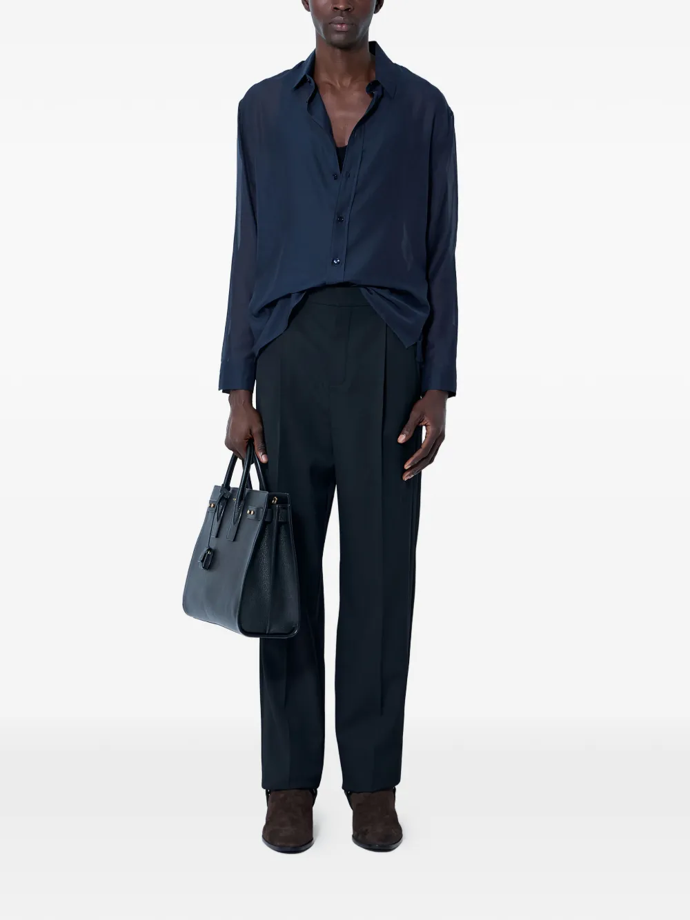 Saint Laurent long-sleeve shirt - Blauw