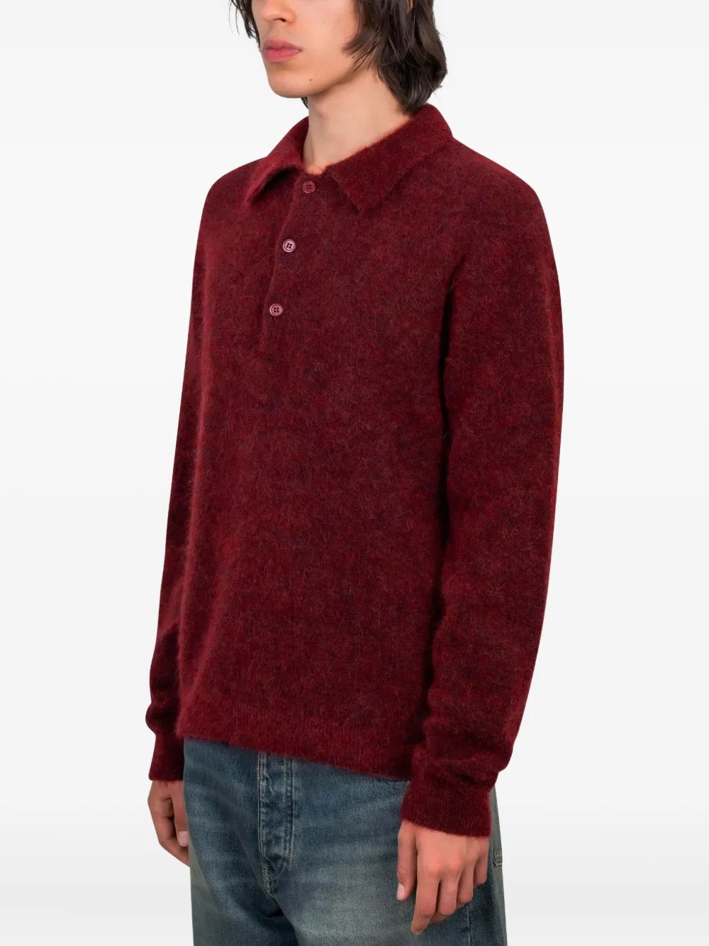 Sunflower Polotrui van mohairblend - Rood