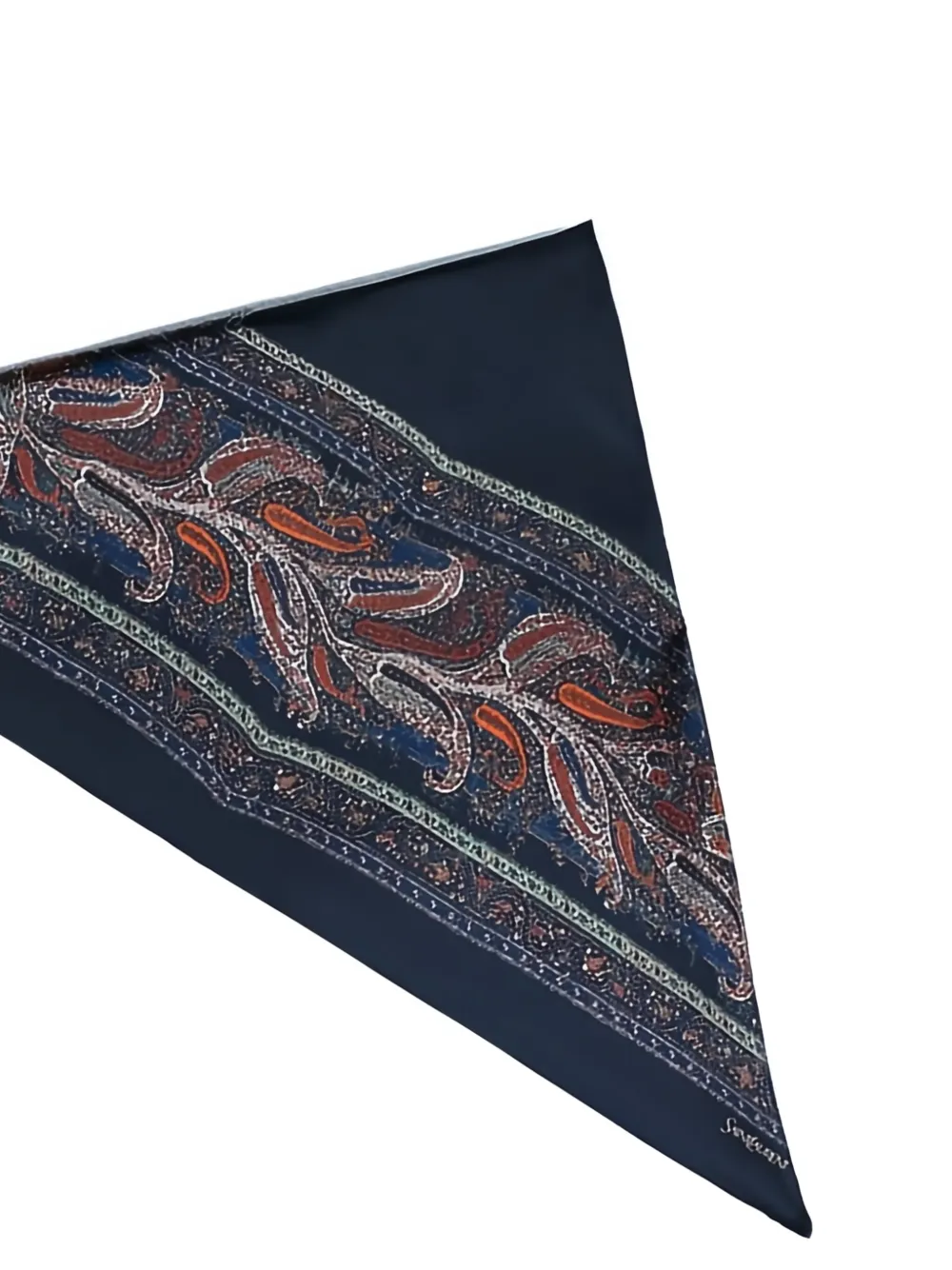 Saint Laurent Zijden sjaal met paisley-patroon - Blauw