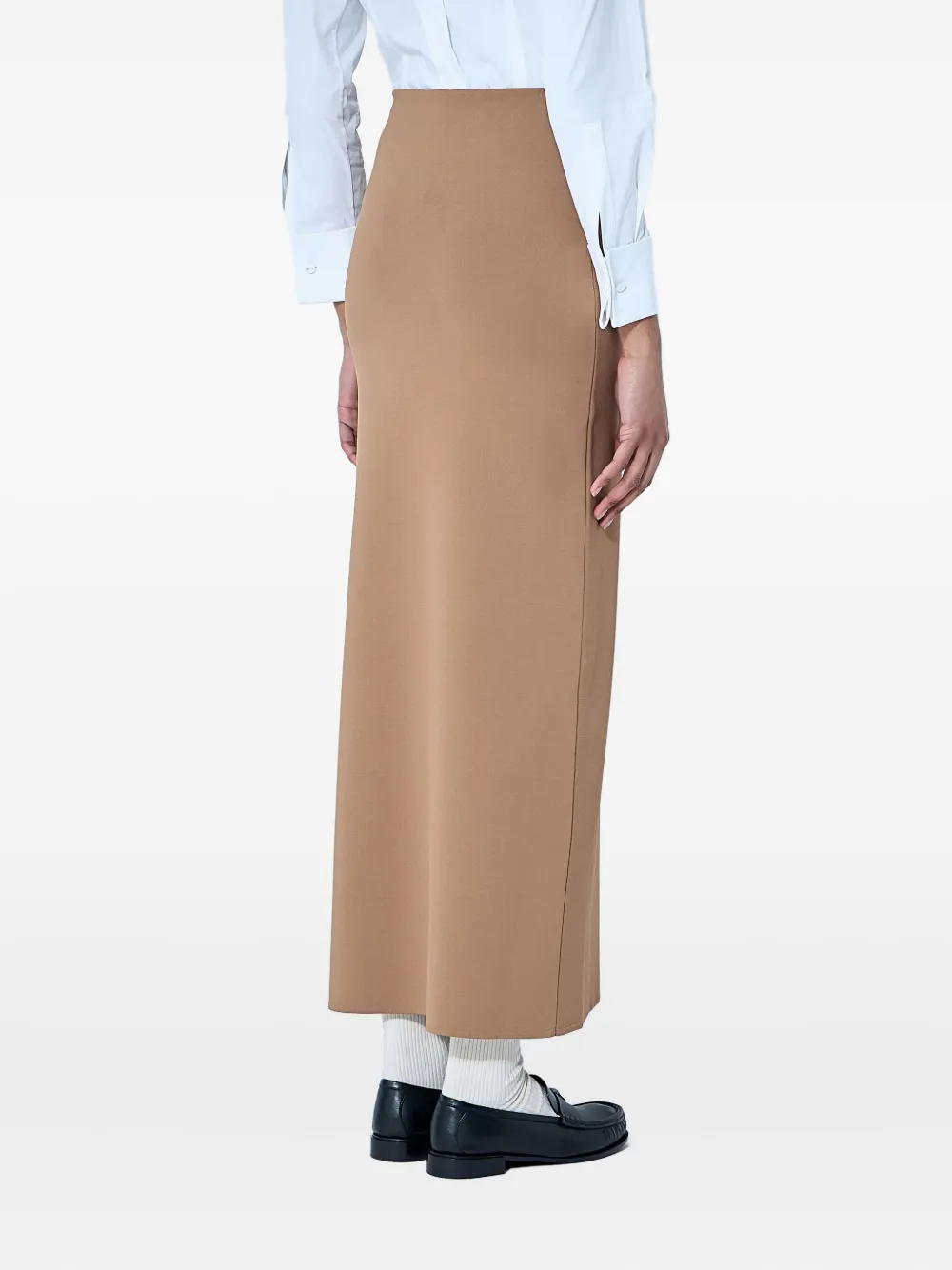 Max Mara Alce Knitted Skirt Camel In Brown