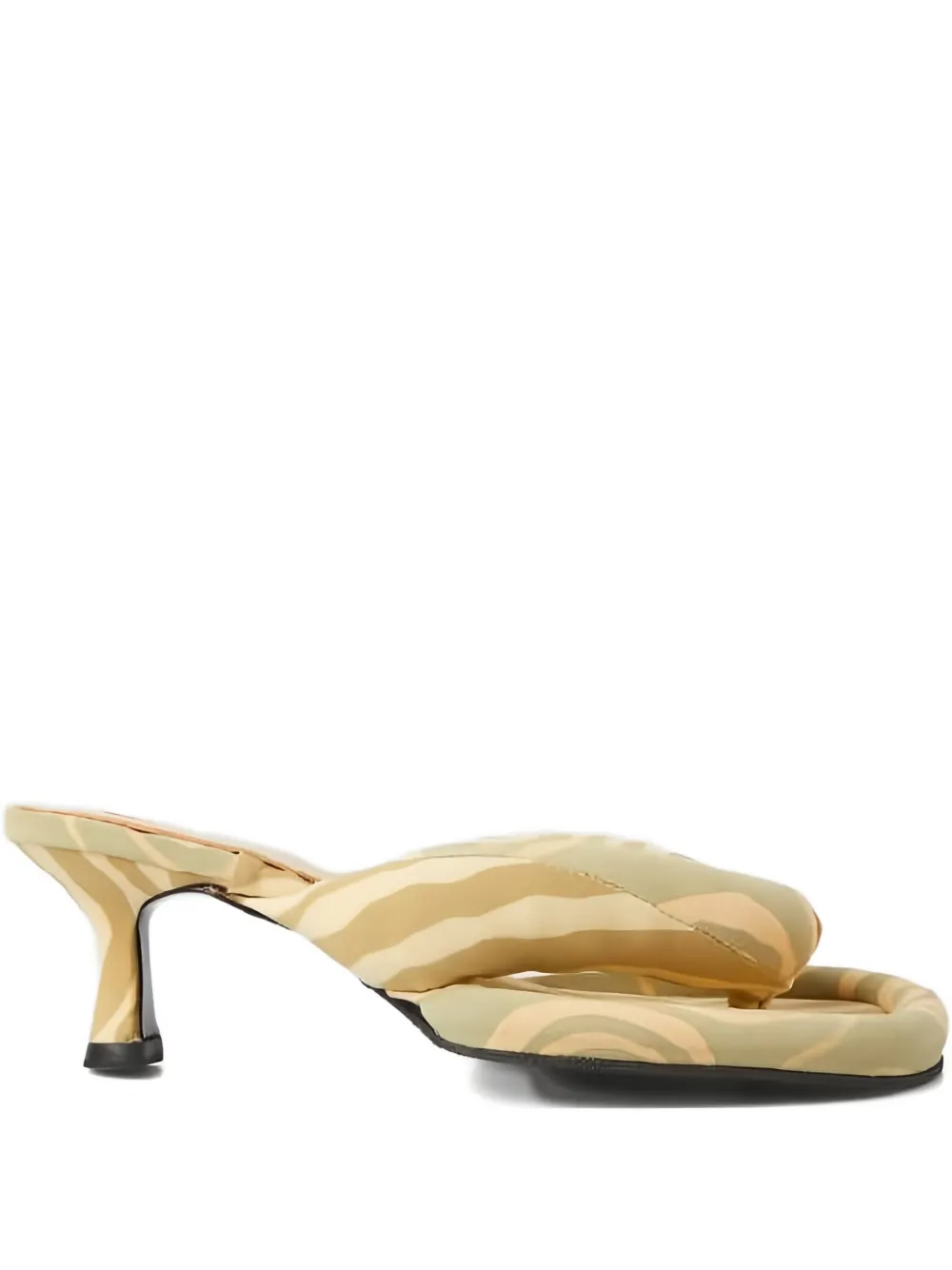 Ugo Paulon 50mm Patel graphic-print kitten-heel sandals Yellow