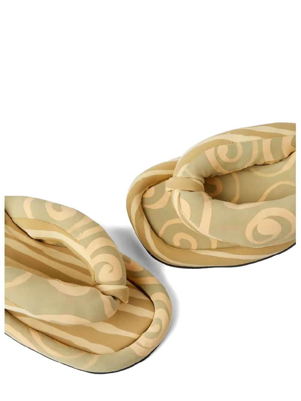 Ugo Paulon 50mm Patel Graphic-print Kitten-heel Sandals In Yellow