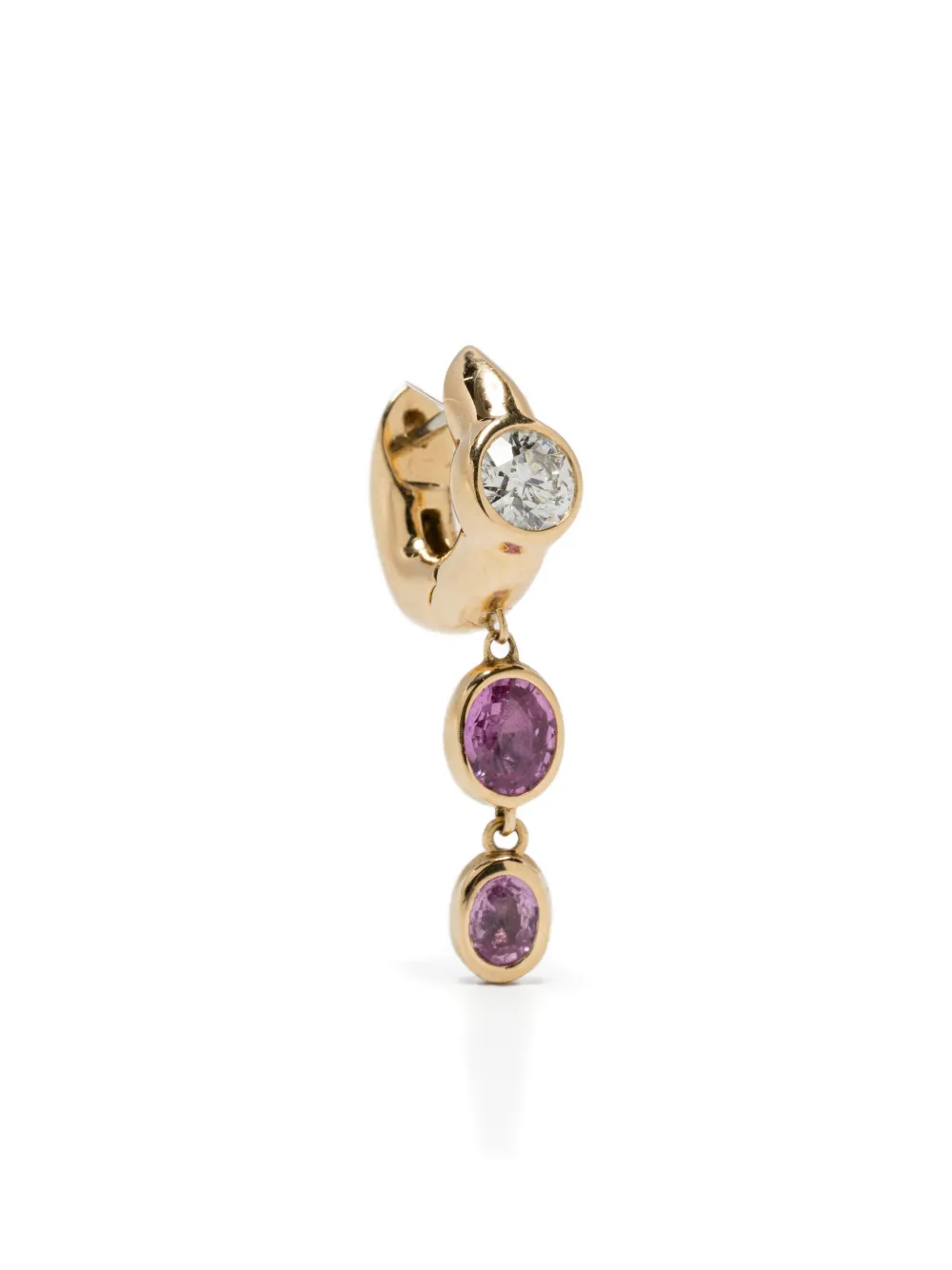 Uniform Object 18k Yellow Gold Tusk Sapphire Earrings In Gold