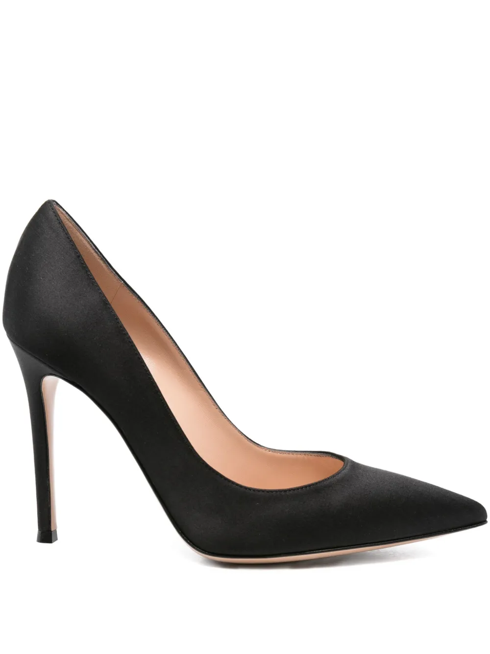 Gianvito Rossi 105mm satin stiletto pumps Black