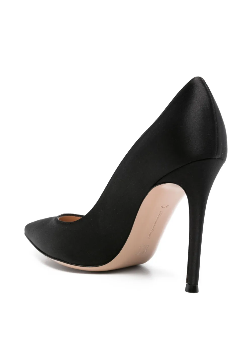 Gianvito Rossi 105mm satin stiletto pumps Black