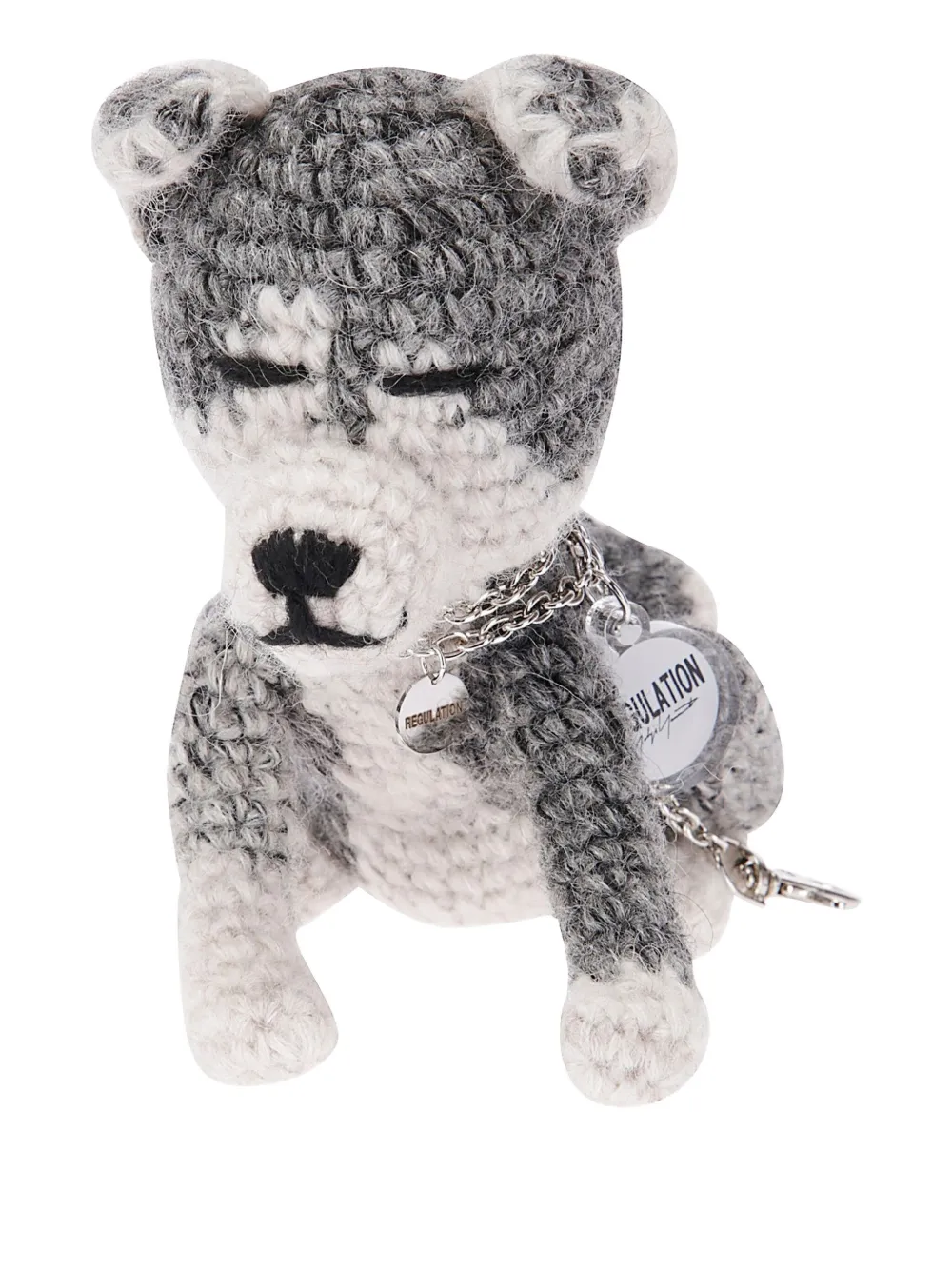 knitted dog keyring