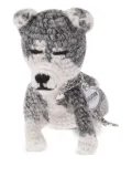 Yohji Yamamoto knitted dog keyring - Black