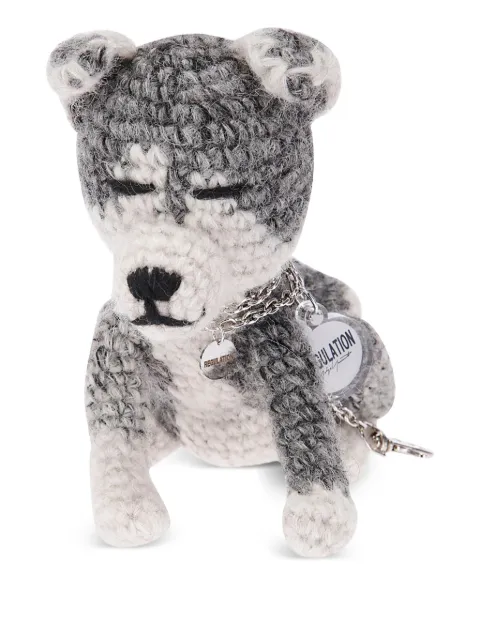 Yohji Yamamoto knitted dog keyring