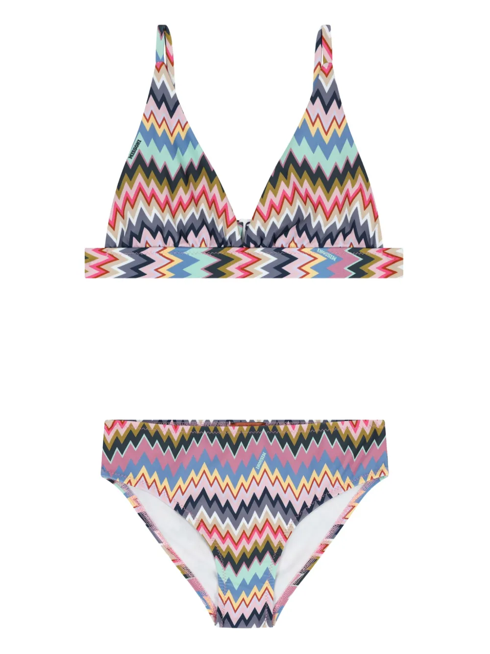 Missoni Kids Bikini met zigzagprint Veelkleurig